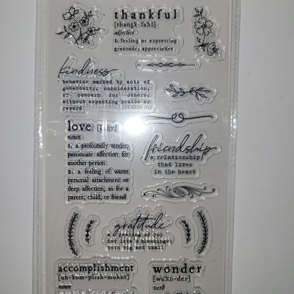 Thanksgiving Clear Stamps Autumn Fall * Photopolymer Stamps Thankful Gratitude - Picture 2 of 4